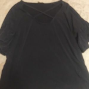 Black cross front shirt